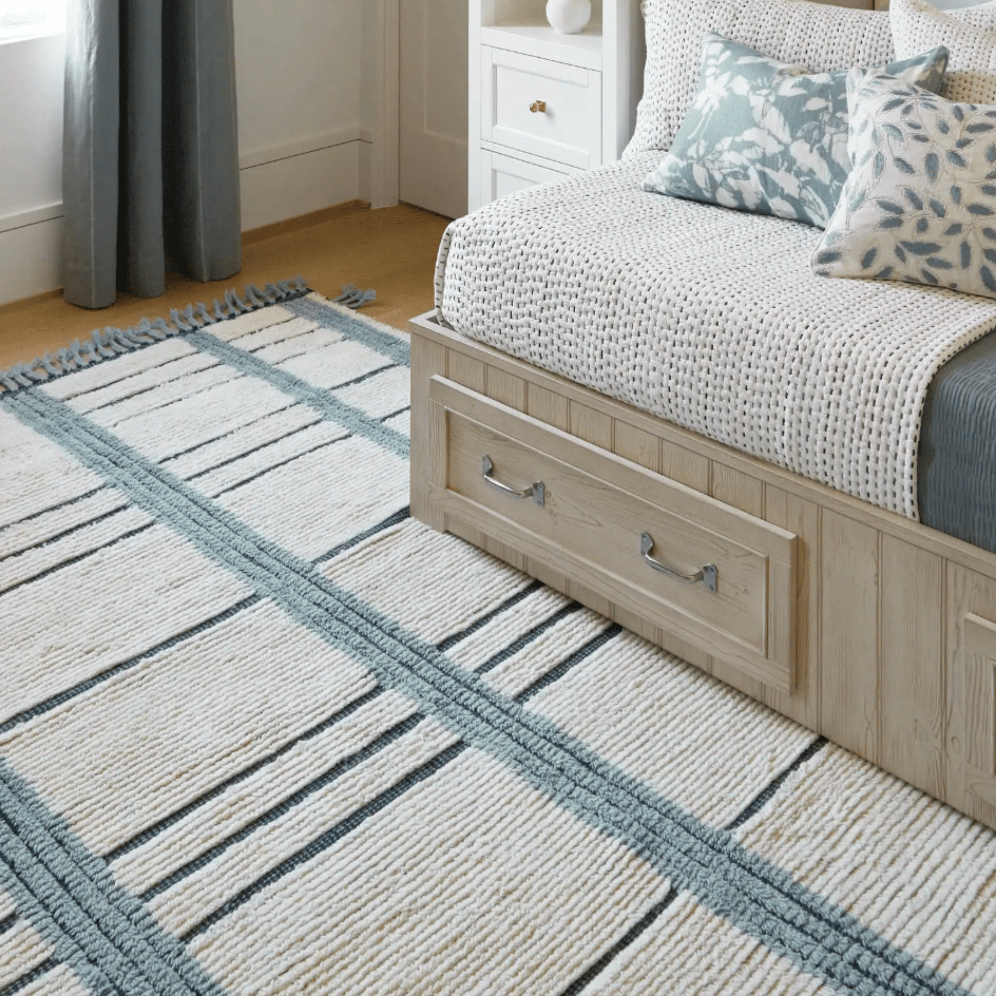 Tory Hand Knotted Wool Rug - Pewter Blue - coastal inspired home furnishing lifestyle