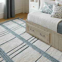 Tory Hand Knotted Wool Rug - Pewter Blue - coastal inspired home furnishing lifestyle