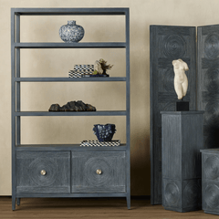 Treasure Cay Vintage Navy Etagere - Our Boat House