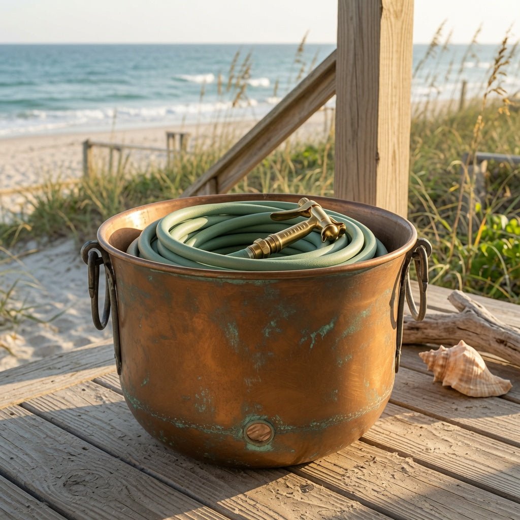 Venice Copper Cauldron Hose Pot - Our Boat House