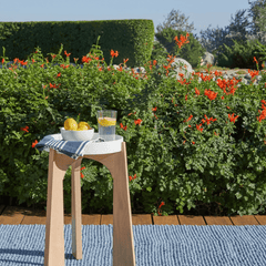 Veranda Handwoven Performance Rug - Denim Blue - Our Boat House