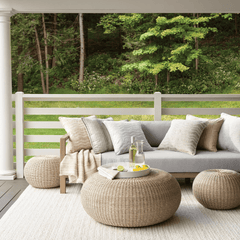 Veranda Handwoven Performance Rug - Ivory - Our Boat House