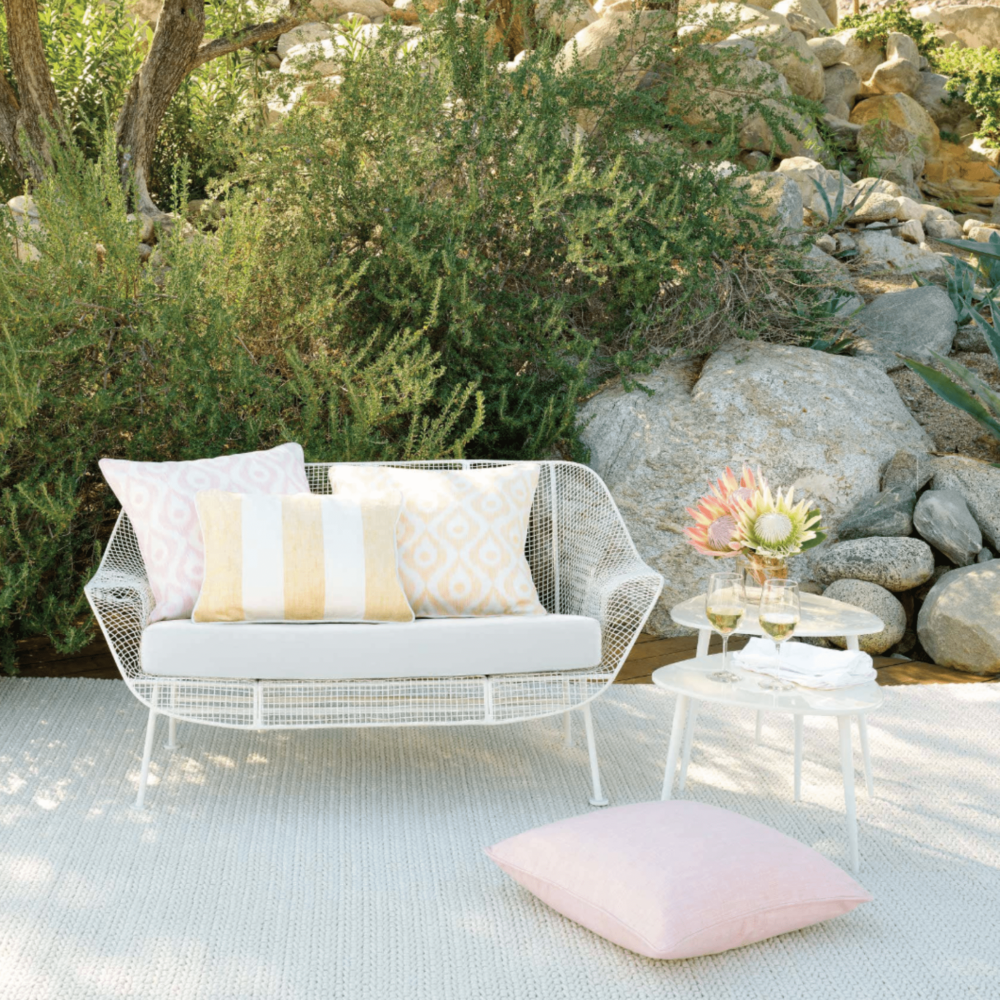 Veranda Handwoven Performance Rug - Ivory - Our Boat House