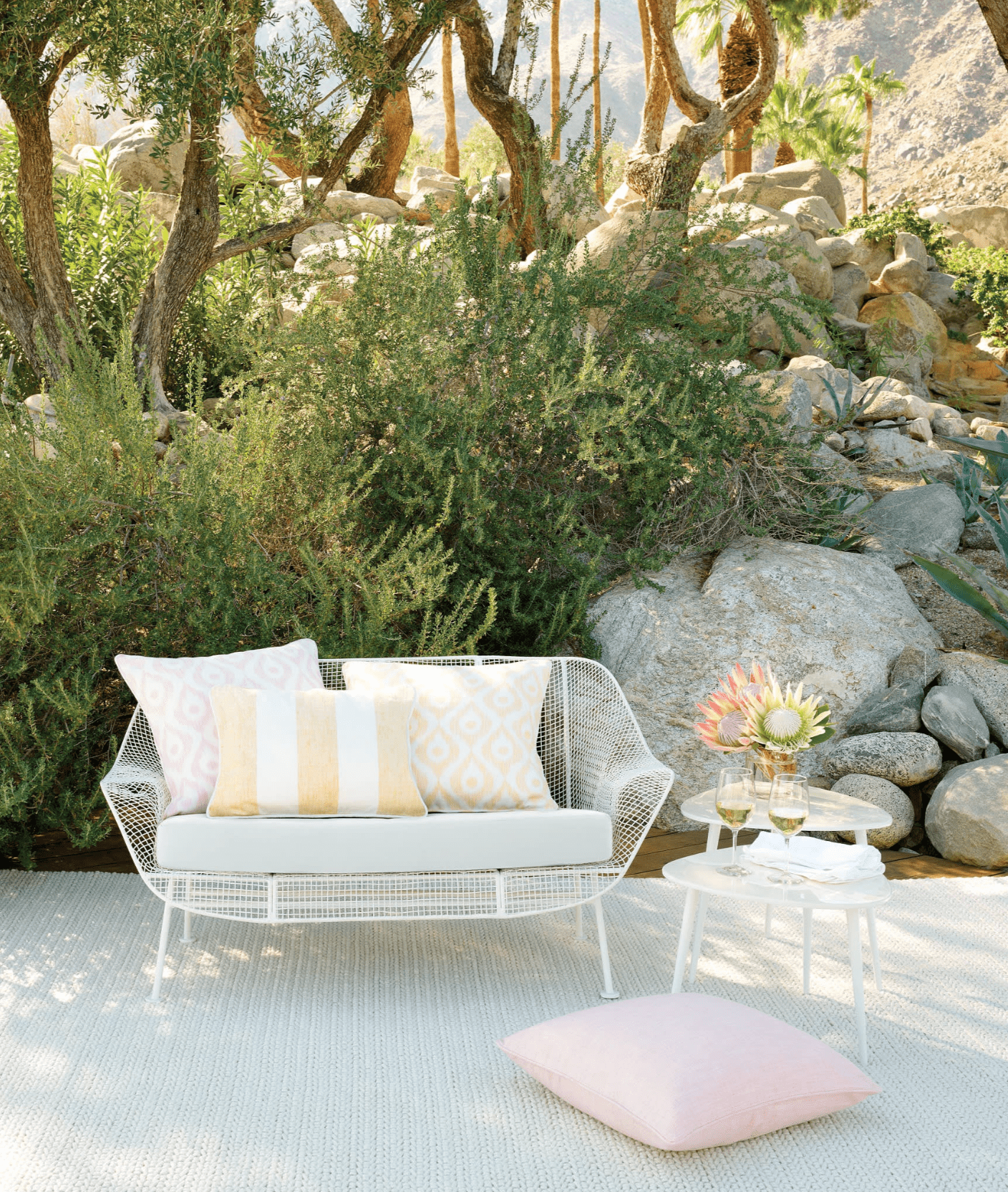 Veranda Handwoven Performance Rug - Ivory - Our Boat House