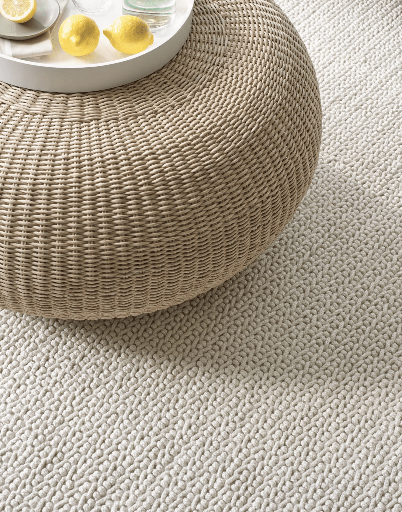 Veranda Handwoven Performance Rug - Ivory - Our Boat House