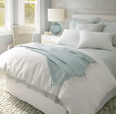 Washed Linen Quilt - Sky - Our Boat House