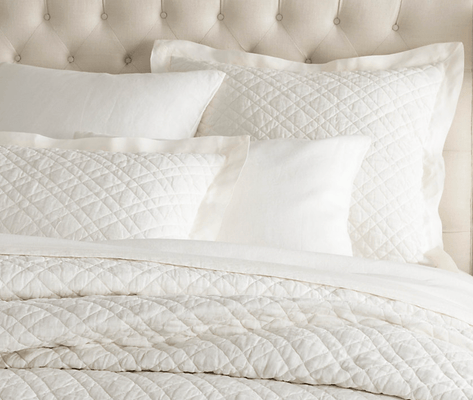 Washed Linen Sham - Ivory - Our Boat House