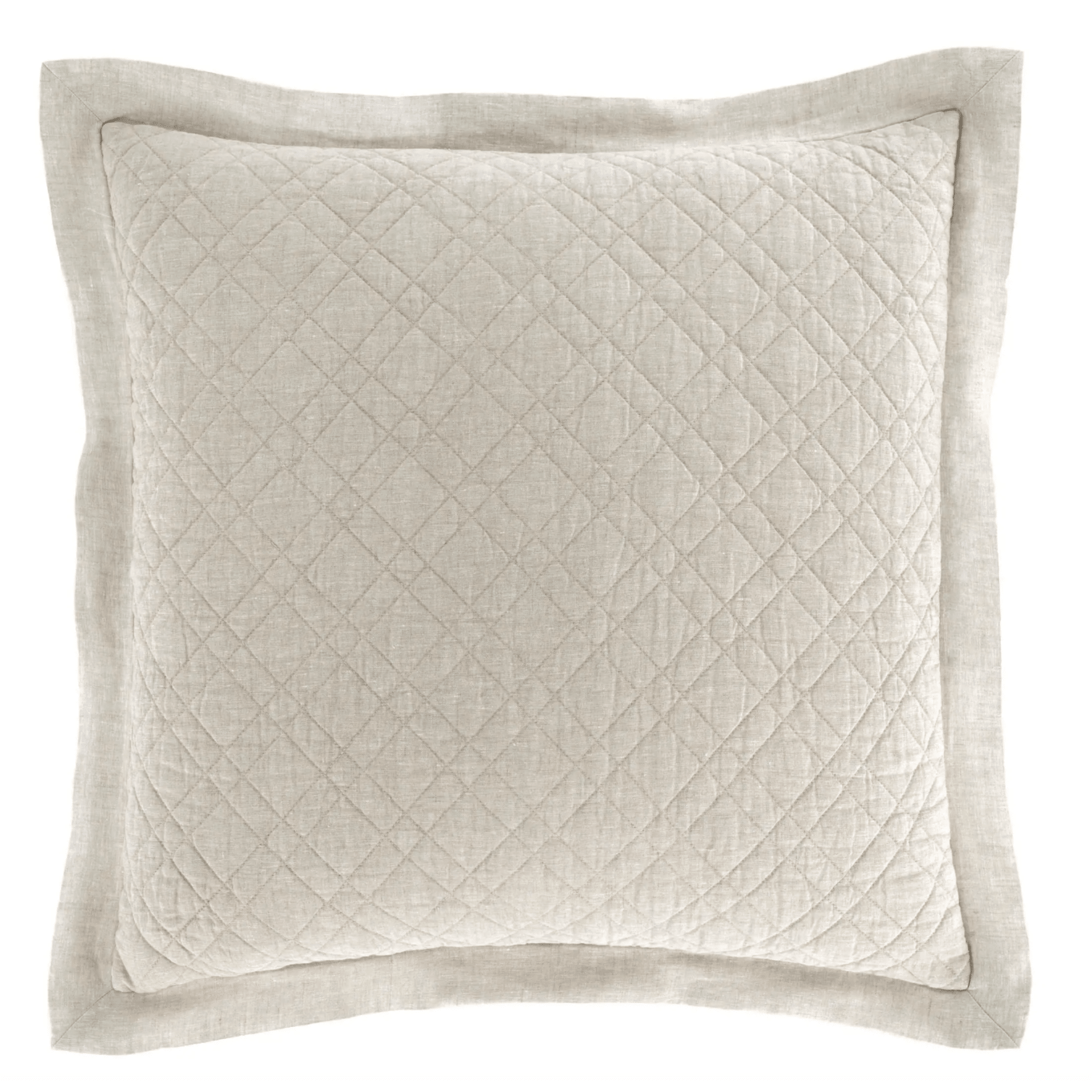 Washed Linen Sham - Natural - coastal inspired home furnishing