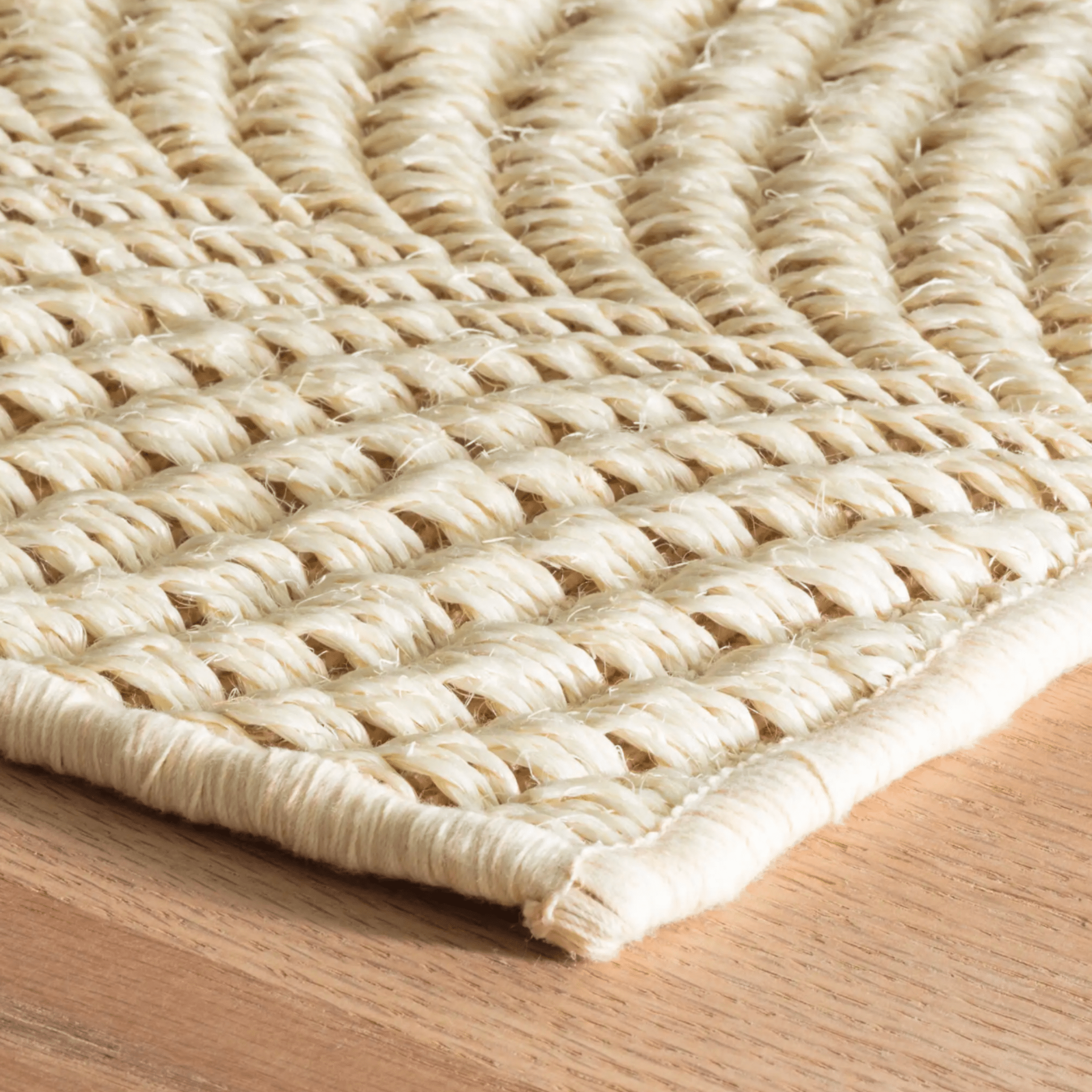 Wave Woven Sisal Rug - Sand - Our Boat House