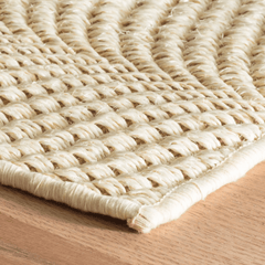 Wave Woven Sisal Rug - Sand - Our Boat House