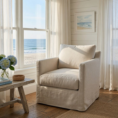 Westchester Slipcovered Arm Chair - Our Boat House
