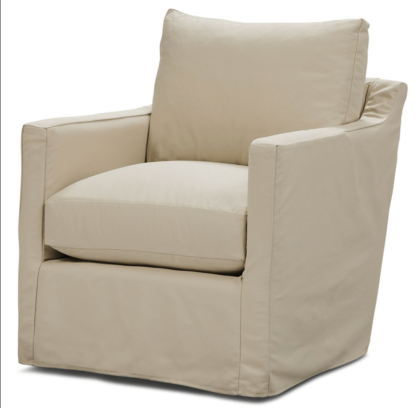 Westchester Slipcovered Swivel/Glide Arm Chair - Our Boat House