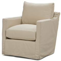 Westchester Slipcovered Swivel/Glide Arm Chair - Our Boat House