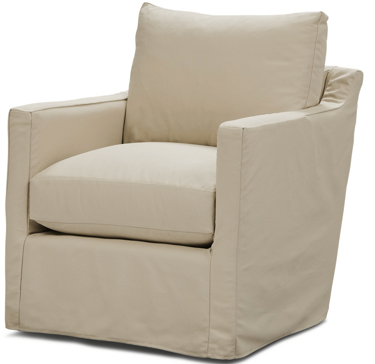 Westchester Slipcovered Swivel/Glide Arm Chair - Our Boat House