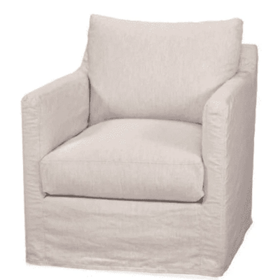 Westchester Slipcovered XL Arm Chair - Swivel Glide - Our Boat House