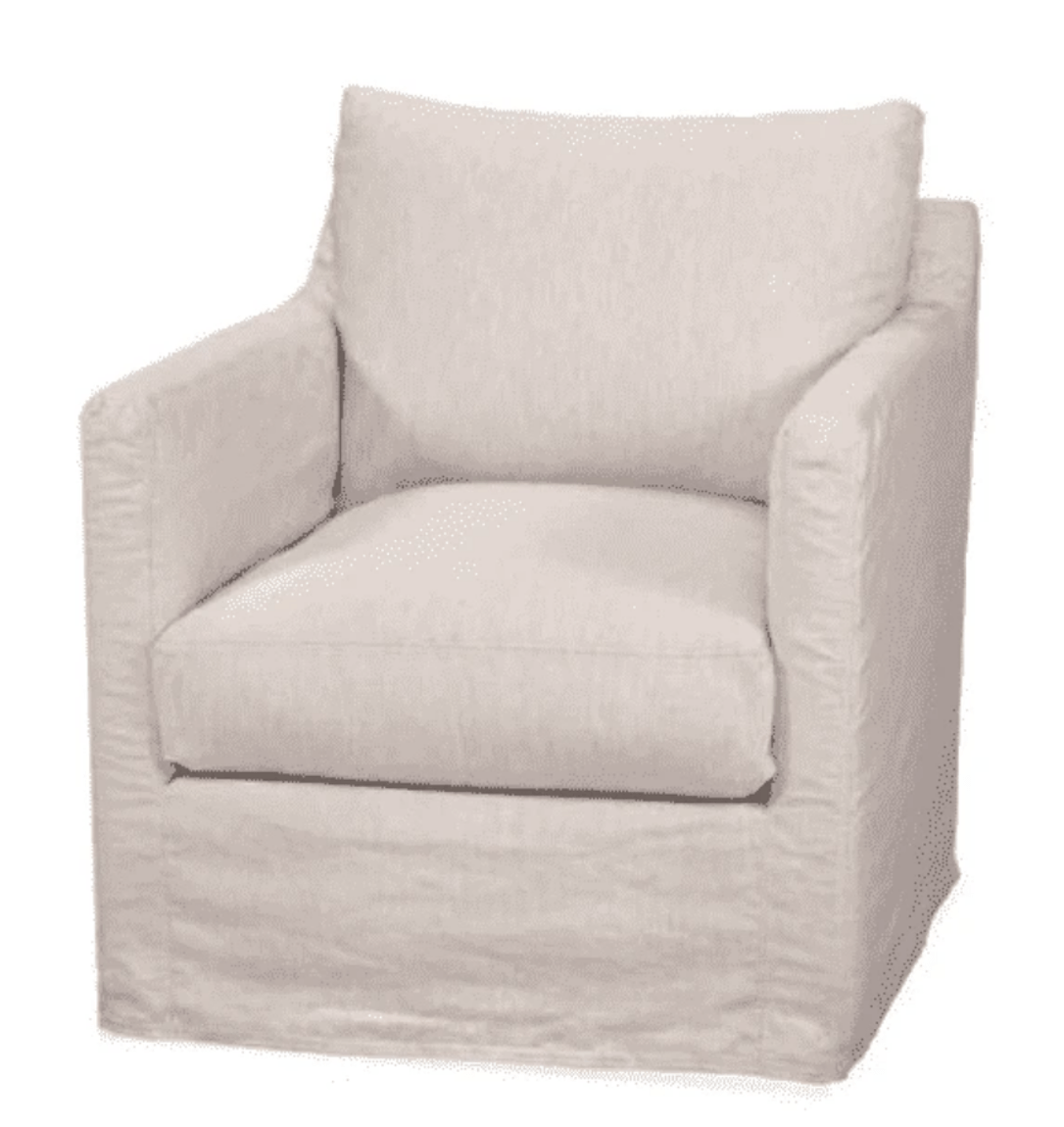 Westchester Slipcovered XL Arm Chair - Swivel Glide - Our Boat House