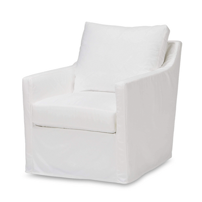 Westchester Slipcovered XL Arm Chair - Swivel Glide - Our Boat House