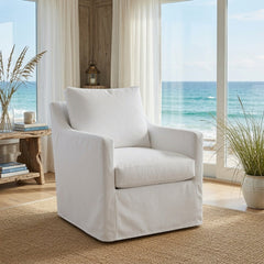 Westchester Slipcovered XL Stationary Arm Chair - Our Boat House