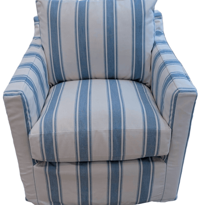 Westchester Slipcovered XL Arm Chair - Swivel Glide - Our Boat House