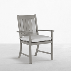 Westerly Aluminum Dining Arm Chair - Oyster - Our Boat House