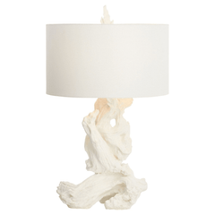 Westwind Driftwood White Table Lamp - Our Boat House