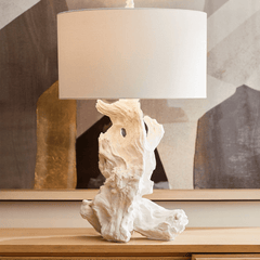 Westwind Driftwood White Table Lamp - Our Boat House