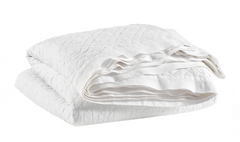 Washed Linen Quilt - White