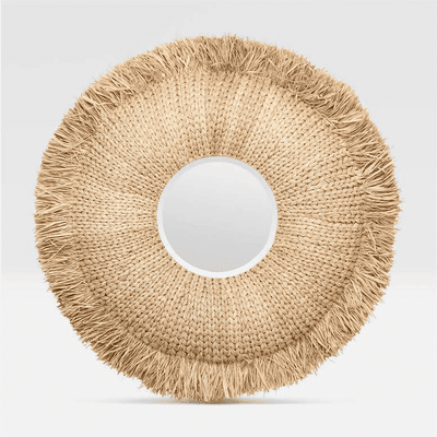 Winter Park Woven Raffia Mirror - Round - Our Boat House