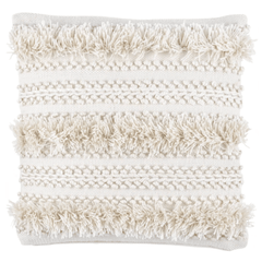 Zhara Stripe Indoor/Outdoor Decorative Pillow Cover - Ivory - Our Boat House