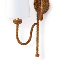 Woven Rattan Sconce - Double Sconce 