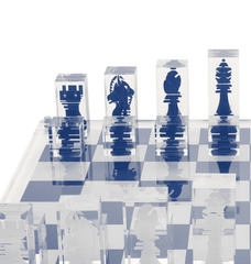 Acrylic Chess Set - Dark Blue