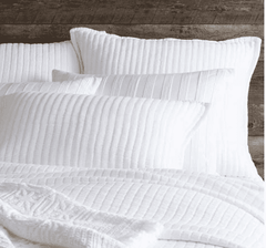 Devon Matelassé Sham- Various Sizes & Colors Bedding Standard White 