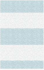 Hampton 4-inch Stripe Indoor/Outdoor PVC Rug - Powder Blue and White Rug 