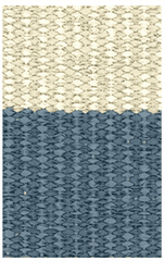 Hampton 4-inch Stripe Indoor/Outdoor PVC Rug - Delft Blue Rug 