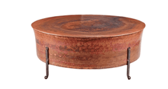 Jackson Hole Copper Round Cauldron Coffee Table-Three Sizes