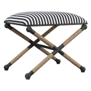 Naxos Iron & Rope Striped Bench - Small Bench 