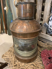 Copper Lantern - Medium w/Clear Lense Vintage 