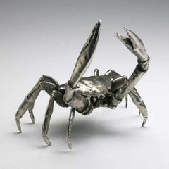 Crab in Silver Finish Decor 
