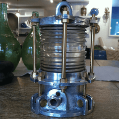 Nautical Piling Light - 4 Post Aluminum / Brass Bolts Piling Light 