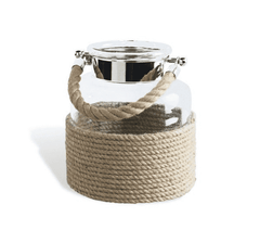 Salerno Glass & Rope Jar 