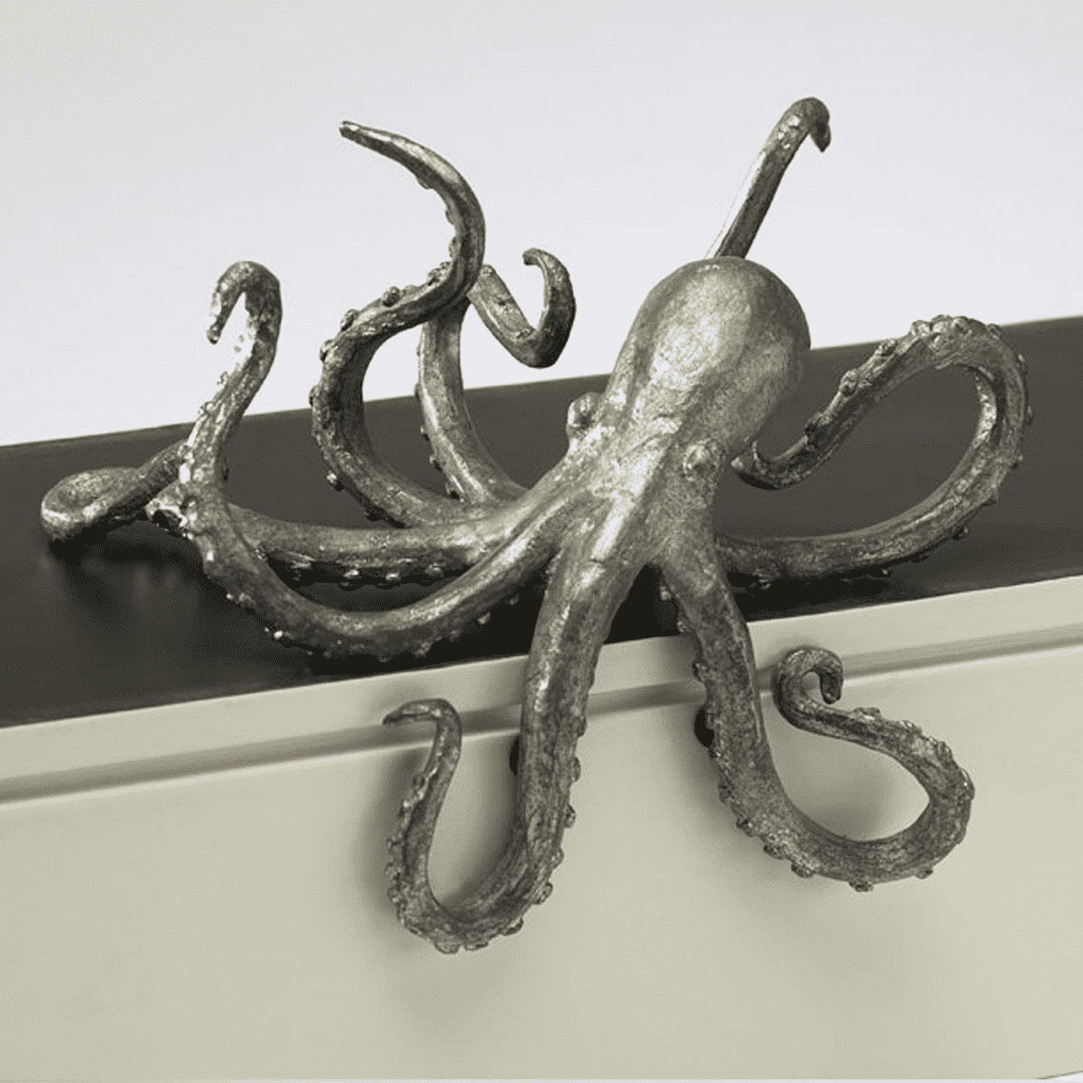 Octopus (pewter) Shelf Decor Column