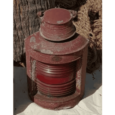 Antique English Nautical Ship's Anchor Lantern by E. Bacon & Co - Ruby Lane