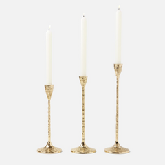 Alina Gold Candle Holders - Set of Three