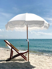 The Holiday Beach Umbrella - Antique White