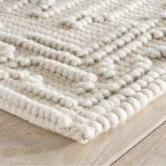 Campbell Woven Wool Rug - Plaster