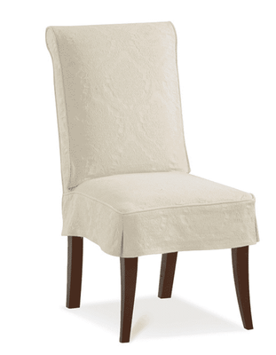 Cassidy Half-Skirt Slipcovered Parsons Chair