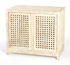 Denby Driftwood Lattice Two-Door Cabinet