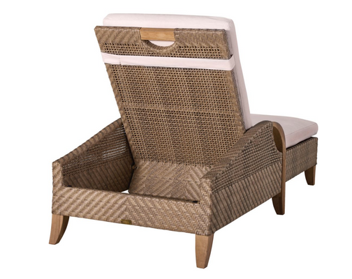 Eastern Shores Woven & Teak Outdoor Adjustable Chaise