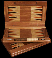 Hardwood Folding Backgammon Set Game 