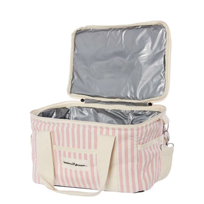 The Premium Cooler Bag - Lauren's Pink Stripe Beach 